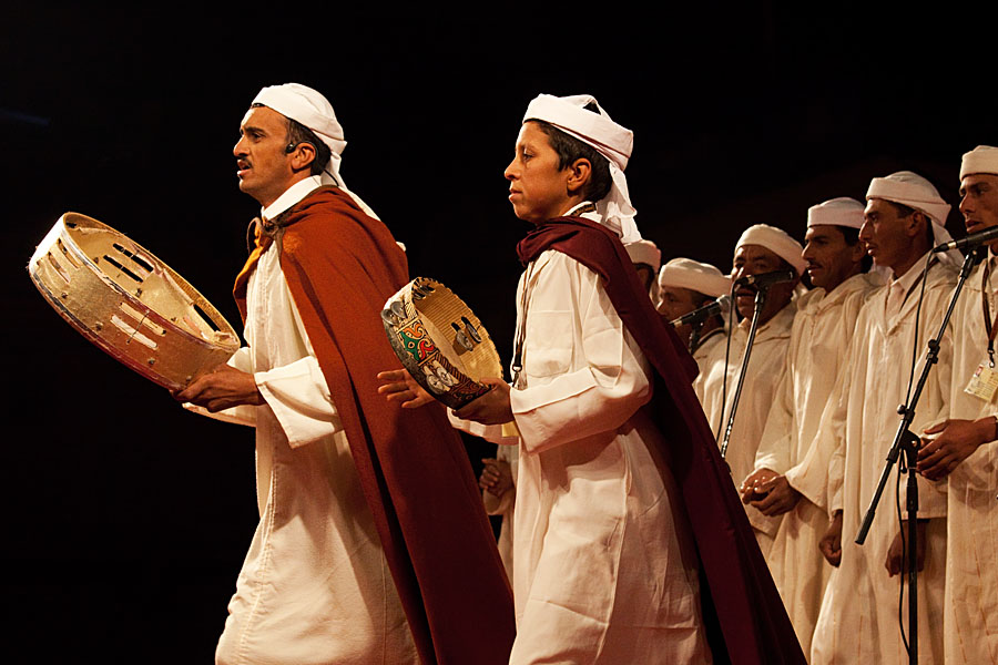  The music group boudar from the region Talsint performing at the Imilchil music festival